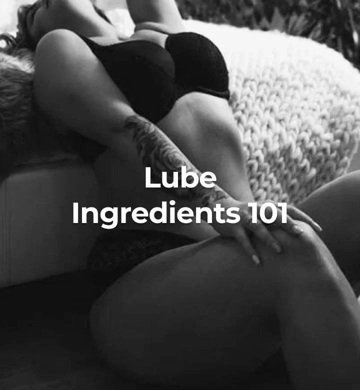 A woman in black lingerie