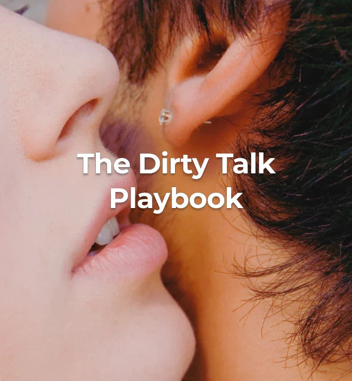 A woman whispering into his ear.
