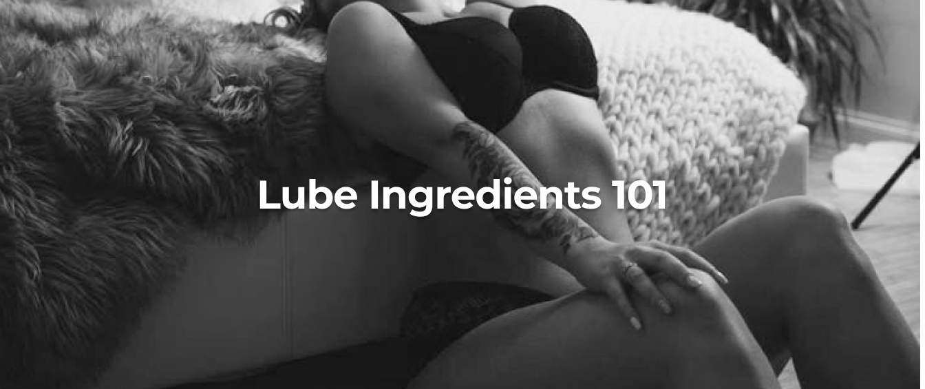 A woman in black lingerie