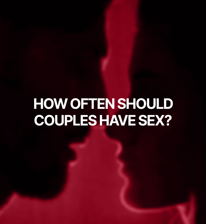 A red and black silhouette of a couple