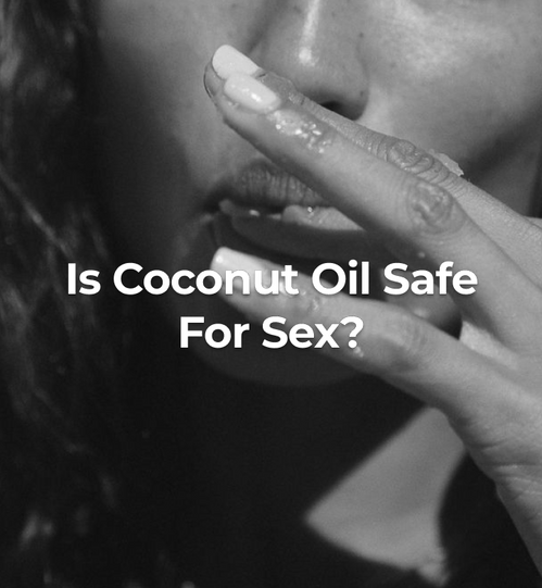 Licking coconut oil off her fingers