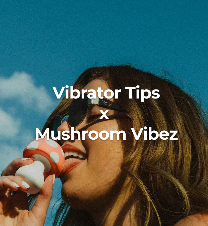 A girl licking the new WOO Mushroom Vibez vibrator
