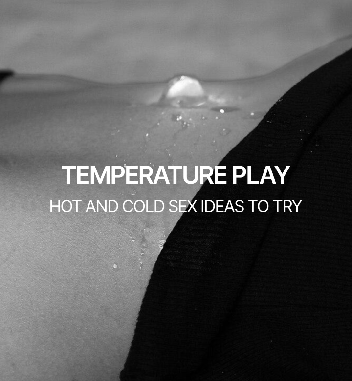 Ice melting on woman’s stomach