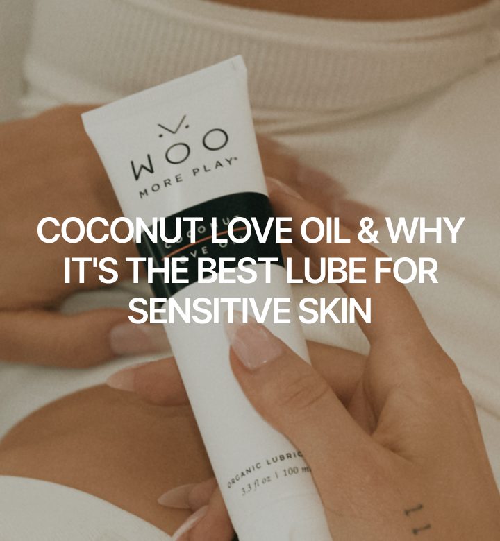 WOO’s Coconut Love Oil lube in a woman’s panties