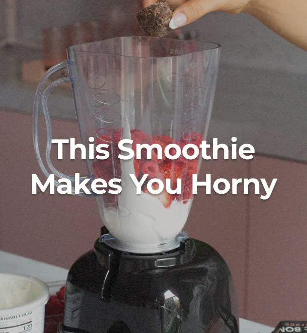 Making a smoothie to increase sex drive.