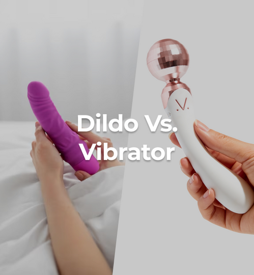 A purple dildo and a g spot vibrator.