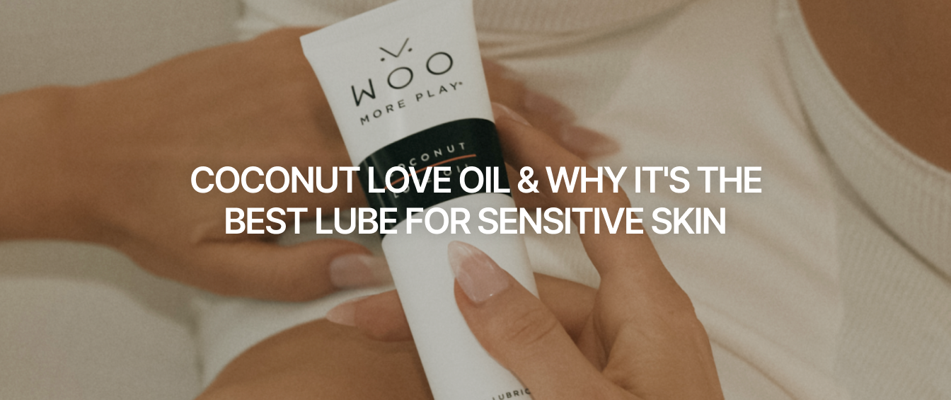 WOO’s Coconut Love Oil lube in a woman’s panties