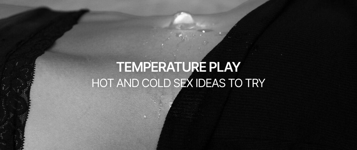 Ice melting on woman’s stomach