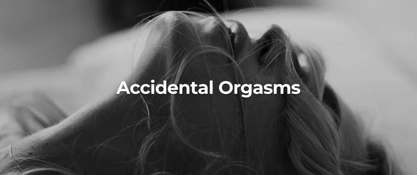 Lying on the bed with hair in her face